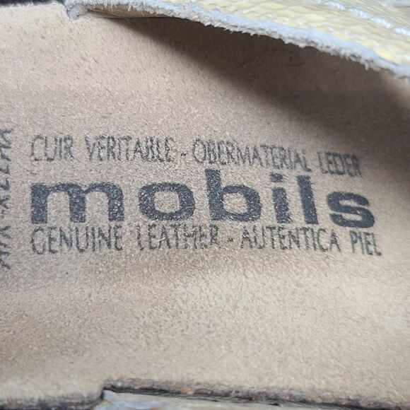 Mephisto Mobils Leather Snakeskin Embossed Sandals, Women's Size 6 - Picture 6 of 9